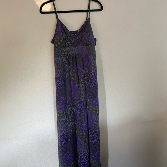 Purple Boho Paisley summer Maxi dress - Picture 5 of 6